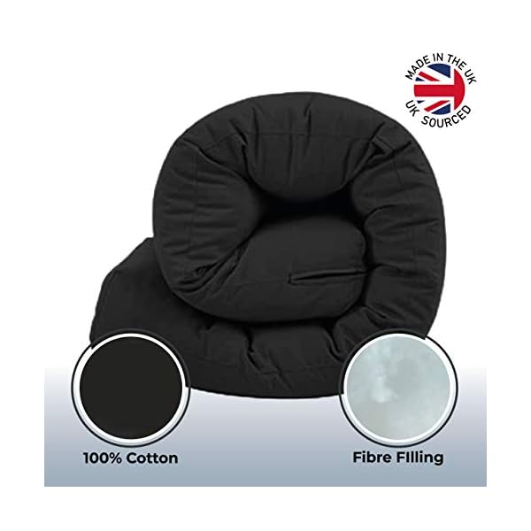 Matching Bedrooms Futon Foldable Mattress | Folding Guest Bed Sleepover Roll Out Pad | Soft Cotton | Non Slip Bottom | Hypoallergenic | Back and Neck Support - Image 6