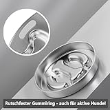 Slow Feeder Anti-Schling Hundenapf (22cm×4cm) – Futternapf Edelstahl 304 mit Rutschfestem Boden, Langlebig & Spülmaschinengeeignet – Für Große/Kleine Hunde & Katzen (Gesicht)