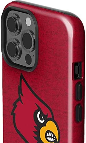 Skinit Impact Phone Case Compatible with iPhone 13 Pro Max - Officially Licensed University of Louisville Red Background Design
