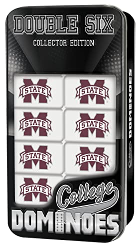 MasterPieces NCAA Mississippi State Bulldogs Collector Edition Double Six Dominoes