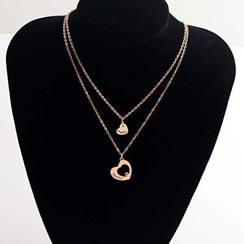 Zuo Bao Mother Daughter Necklace Mommy and Me Matching Heart Necklace4