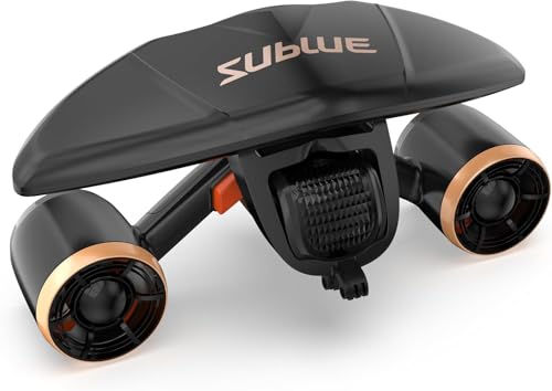 Mix Pro Dual Motor Unterwasser-Scooter - 2 Geschwindigkeitsmodi, 60 Minuten Laufzeit, 40 m Tiefe mit Kamerahalterung & Alarm bei niedrigem Batteriestand für Pool, Tauchen, Schnorcheln (schwarz)