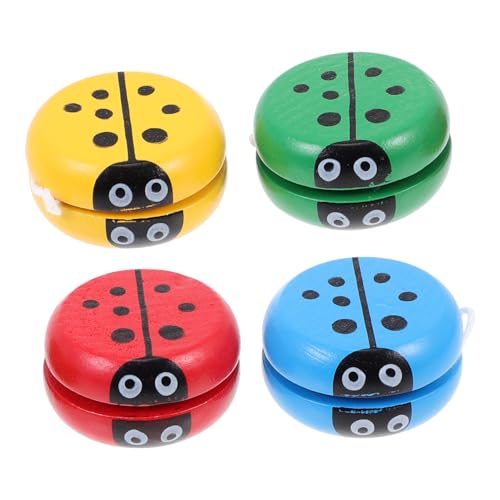 Hohopeti 4Pcs Wooden Creative Animal Design for Fun Playtime Enhances Hand Eye Coordination for Parties and Family Activities Random Color Style