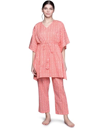 Image of Libas Women's Printed Cotton Relaxed Night Suit