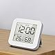 Badezimmeruhr, digitaler Duschtimer für Badezimmer, Wanduhr mit Alarm, Touchscreen, wasserdicht, tragbar, Innenthermometer, Hygrometer, Weiß