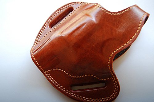 Cal38 Leather Belt Holster for Taurus 605 357 Magnum Snub Nose Left Hand (Tan)