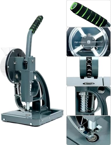 Semi Automatic 10mm Eyelet Punch Tool with 5000 Metal Eyelets - Manual Hole Press Machine for Crafting, Sewing, and DIY Projects