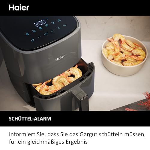 Haier 5L Digital Air Fryer with 6 Preset Functions, Oil Free, Roasting, Grill, Defrost, for up to 4 People [Black] - Image 5