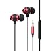 Francois et Mimi In-Ear 3.5mm Aux Hi-Fidelity Headphones Earbuds CH-13, Red