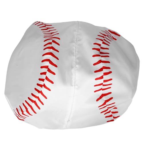 LUOZZY 38 Inch Baseball Print Stuffed Animal Storage Bean Bag Chair For Kids Portable Toy Organizer Soft Plush Indoor Furniture Cover Replacement