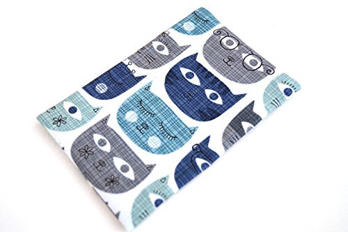 Blue Cat Fabric Pocket Travel Tissue Cover
