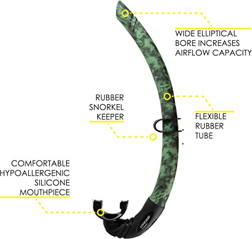 Respirador Snorkel de Mergulho Cressi Corsica Hunter Flex - Verde