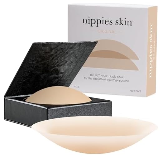 Nippies Nipple Covers for Women - Reusable Sticky Silicone Pasties with Travel Case - Original Circle or Lift Style Available