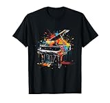 Photo Gallery t-shirt creative piano splash di music makers maglietta Photo Gallery t-shirt creative piano splash di music makers maglietta