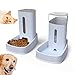 LZDMY Distributeur d'eau et de Nourriture pour Chiens et Chats 3.8L, Distributeur de Croquettes, Abreuvoir et Alimentateur Automatique pour Animaux de Compagnie