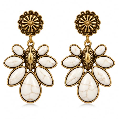 Gold Western Earrings Country Concert Outfits for Women Concho Jewelry