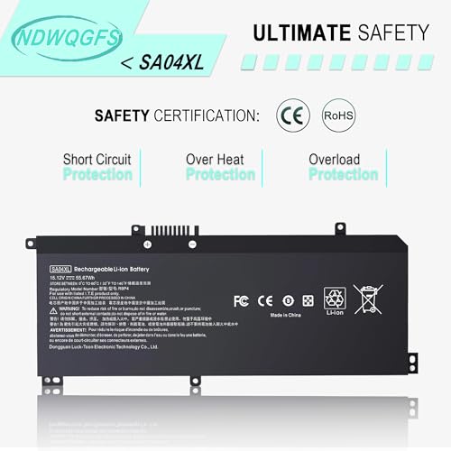 Image of SA04XL L43267-005 Replacement for HP Envy X360 15m-ds0011dx 15m-ds0xxx 15m-dr0xxx 15t-dr100 15m-dr1xxx 15m-dr0012dx 15m-dr0011dx 15M-DR 15M-DS 17t-cg100 17-cg100 Series SA04055XL HSTNN-OB1F
