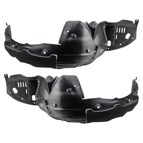 Image of TRQ Front Driver and Passenger Side Inner Fender Liner Set Compatible with 2008-2012 Honda Accord Sedan US Built Models