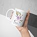 Personalized Coffee Mugs, Dabbing Unicorn Coffee Mug with Name, 11 Oz - Custom Unicorn Gifts