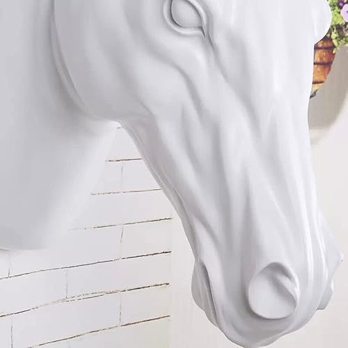 Miniatura 10 de RTGGSEL Adorno de pared retro de ciervo sintético para montaje en pared, diseño de taxidermia de resina, adorno de cabeza de animal falsa para