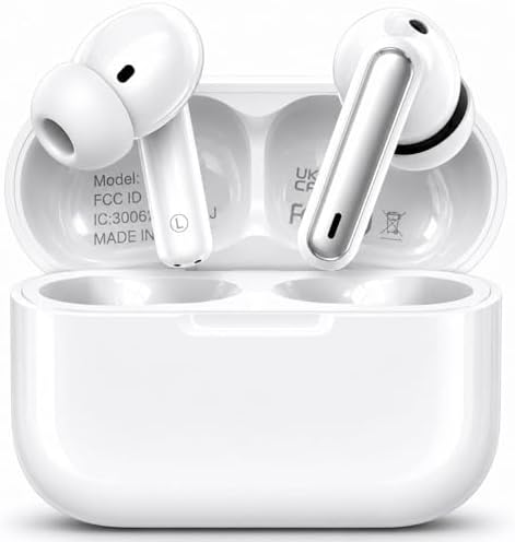 Fone de Ouvido Bluetooth Sem Fio 5.4 TWS com Borrachinhas e Micro...