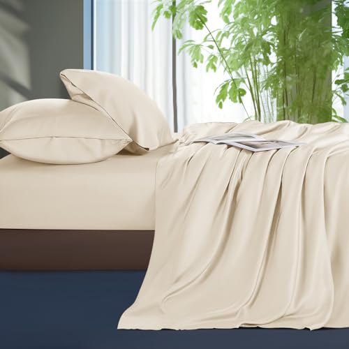 Shilucheng Tencel 4-Piece Cooling Bed Sheets Set