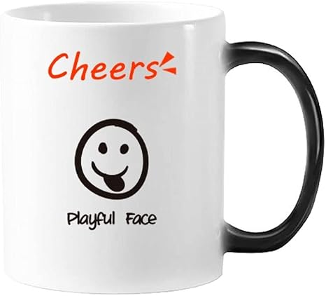 Amazon Co Jp 白いお茶目な顔はかわいい絵文字チャット マジックマグカップ ホーム キッチン
