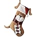 Valery Madelyn 21 inch Joyful Pet Christmas Stockings Personalized Hanging Stockings with 3D Doggie Face, Fur Cuff and Glittery Bones (Pet Collection)