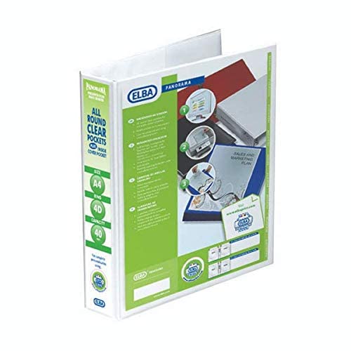 Elba Panorama 40mm 4 D-Ring Presentation Binder A4 White 400008419