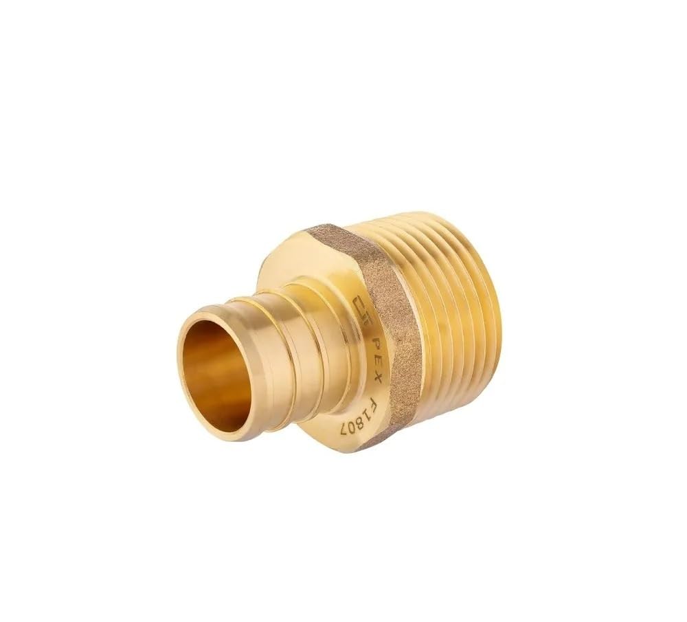 Conector de engarzado PEX de latón, adaptador de tubo industrial macho de 1/2 pulgada a NPT, juego de 30 piezas
