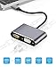 Produktbild chenme USB C HUB, Typ c auf VGA Adapter 4 in 1 USB C Hub HDMI 4K, 1080P VGA, USB 3.0, 87W-PD 3.0 für MacBook Pro/Air Dell/Lenovo/HP Samsung S9/10/Note 9/10+/Huawei Mate 10/20/P30