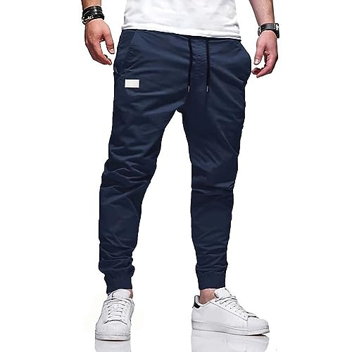 Pantalon mode décontracté longueur pleine à taille moyenne pour hommes