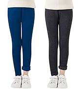 Adorel Girls Thermal Winter Leggings Fleece Lined Warm Cotton Trousers De
