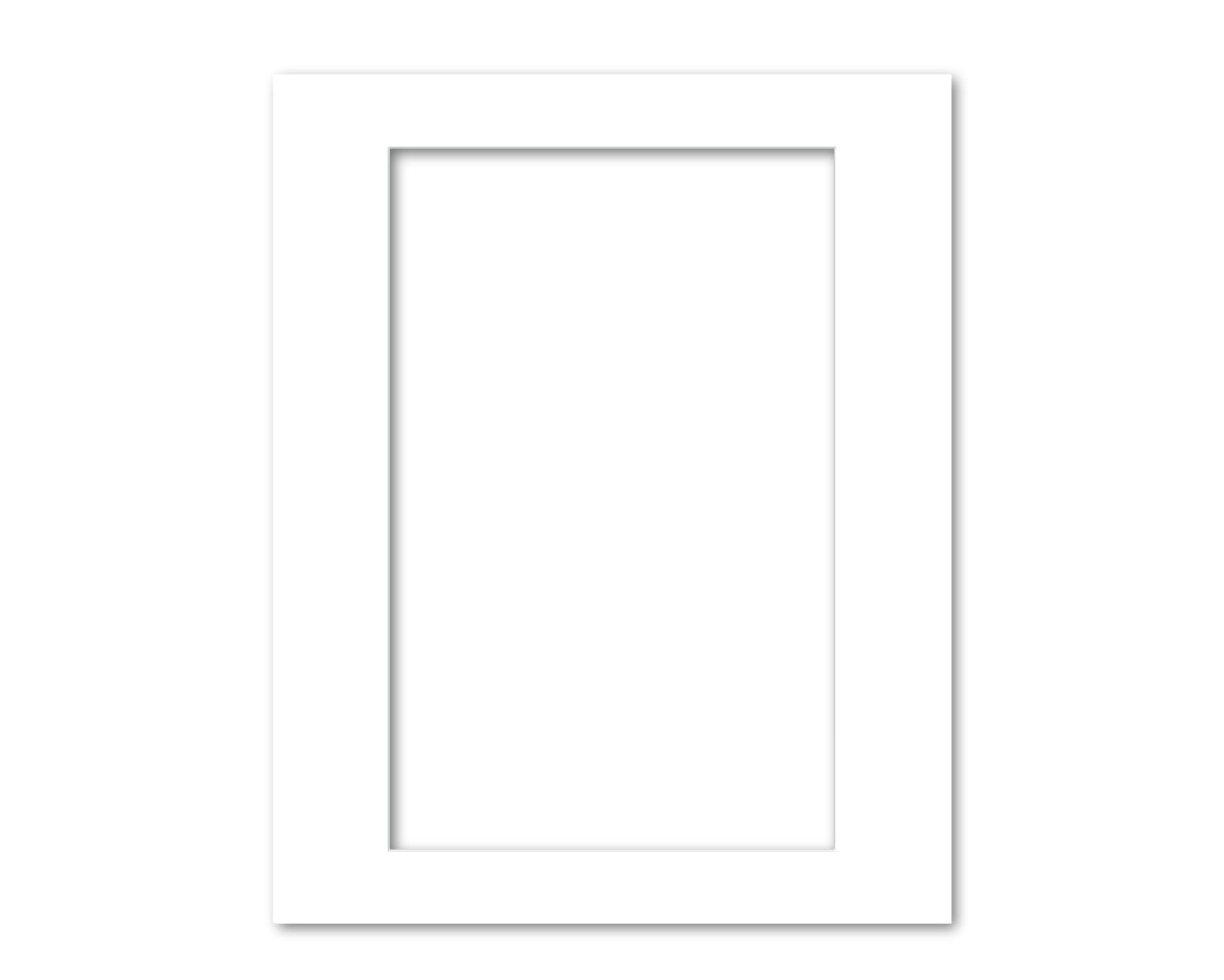 16x20 Matting for 11x17 Photograph or Artwork 4-Ply Bevel Cut Acid Free Matboard for Picture framing (White)