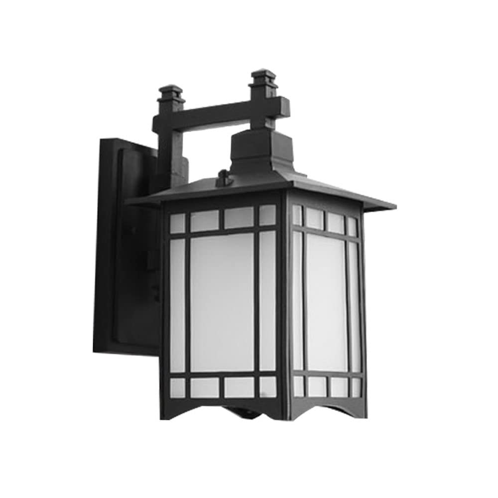 NHPJFDC Stylish IP54 Waterproof Wall Mounted Lamp - Black Aluminum E27 Square Sconce for Indoor & Outdoor Use