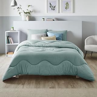 Night Lark - Coverless Duvet - 10.5 Tog - Double - Tufted Dots Collection - Luxury Bedding - Hypoallergenic - Machine Washable - Dusk Blue