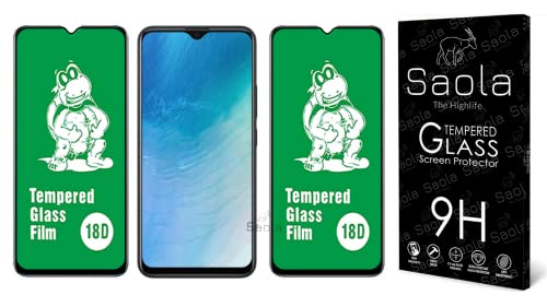 Image of Saola 18D Tempered Glass With Inbuilt AirBag Borders For Vivo V19 (Pack Of 2) with Free Installation Kit. Full screen Coverage - 6.44 inch