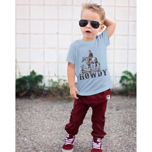 Toddler Baby Boy Rodeo Howdy Shirts Western Cowboy T-Shirt Kid Retro Country Summer Short Sleeve Cotton Tee Tops3