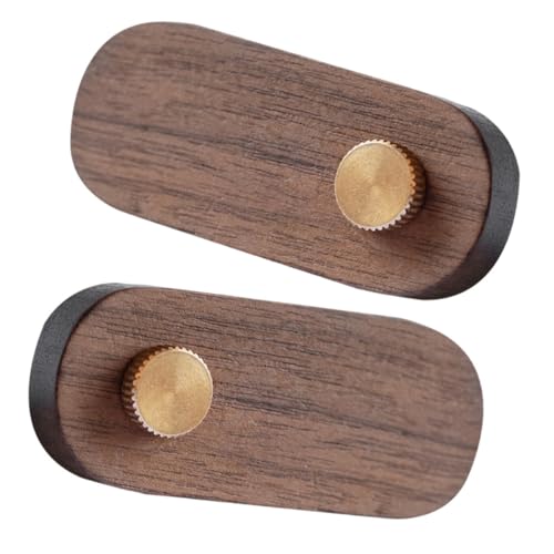 BEBEMOKO Lot de 2 Porte-étiquettes de Prix en Bois Mini, Présentoir en Noyer Naturel, Format Petit, Porte-afficheur pour Affichage de Tarifs en Magasin et...