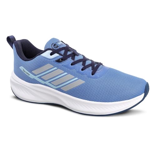 Image of WALKAROO Sports Shoes for Men's|Perfect for Running,Walking,Gym and Casual Outfit|Cushioned Insole with TPR Outsole |Breathable Fabric Upper|WS9593