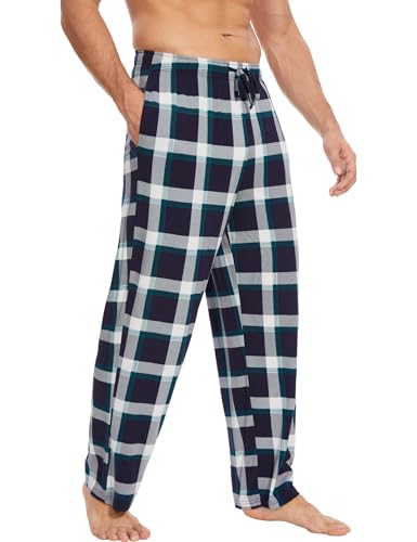 GYS Men's Bamboo Viscose Pajama Pants, Soft Sleep Lounge Pants Comfy Pj Bottoms with Pockets & Drawstring