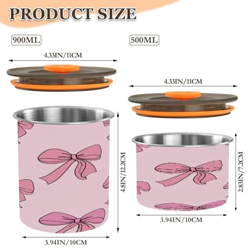 Envase de café ATTX de acero inoxidable 500ml hermético rosa miniatura 2
