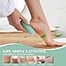 BEZOX Nano Glass Foot File Callus Remover with Cover – Gentle Glass Foot Pumice Stone, Effective Feet Scrubber for Dead Skin, and Portable Pedi Egg Foot Care Tool - Green