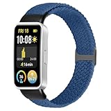 KIBDSNG Braided Watch Strap Compatible with Huawei Band 10/Huawei Band 9/Huawei Band 8, Elastic Adjustable Nylon Replacement Strap for Huawei Band 10/9/8 for Women Men