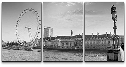 wall26 Canvas Print Wall Art Set Black & White London