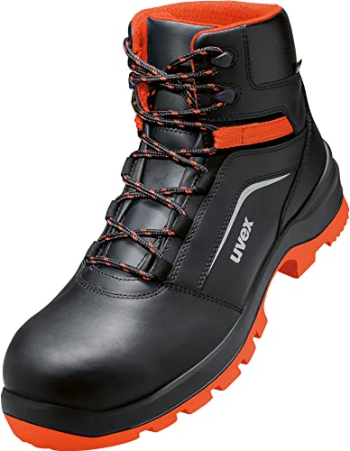 Bottes de securite S2 coquees Uvex en cuir noir hydrofuge