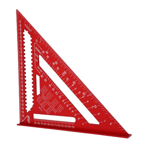Transportador de Ángulo Triangular de Aluminio 12 Pulgadas Rojo miniatura 1