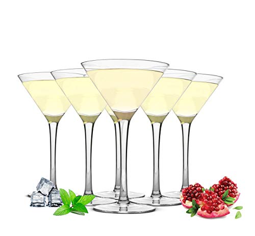 Sendez 6er Set Martinigläser 170ml – Elegante Cocktailgläser aus Klarglas, Höhe ca. 15cm – Spülmaschinengeeignet – Perfekt für Martinis, Cosmopolitans & mehr