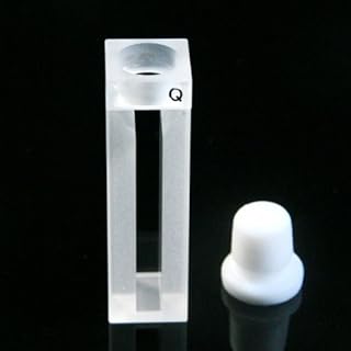 Micro Quartz Cuvette White 1.4ml 1cm Stopper Cell Cuvettes, Light Width 4mm