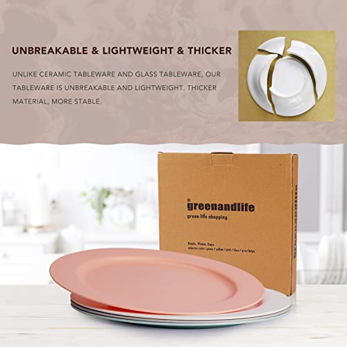 Greenandlife Premium Reusable Dinnerware Set For 4(16Pcs), Unbreakable Microwave Safe Lightweight Plates And Bowls Sets Cups Dishwasher Safe Dishes For Outdoor Camping, Rv Multicolor #TOP2